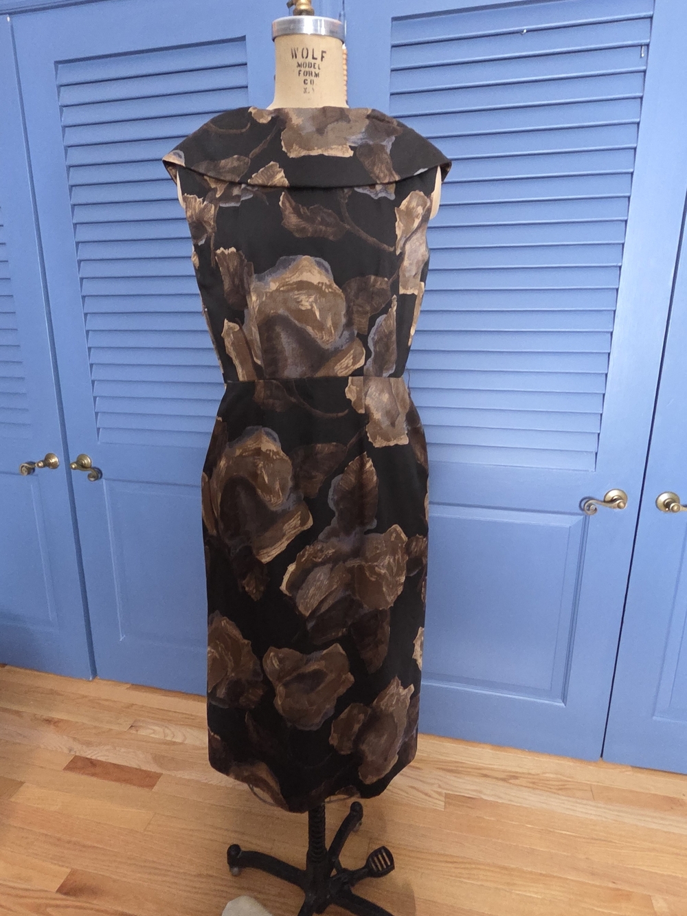 VINTAGE Bespoke Couture Sheath Dress & Opera Coat Set RunWay Sample 1960s XS/S